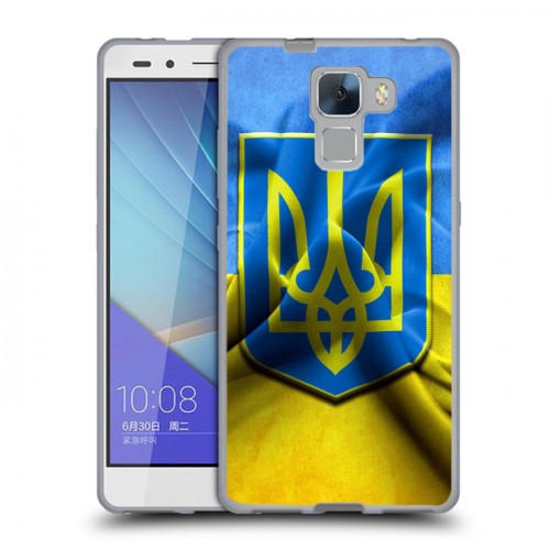 Дизайнерский пластиковый чехол для Huawei Honor 7 Флаг Украины