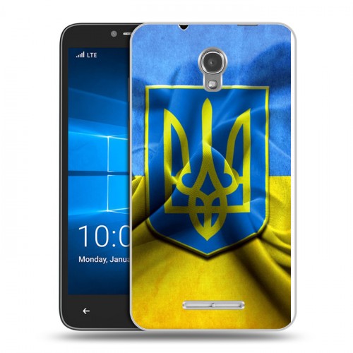 Дизайнерский пластиковый чехол для Alcatel OneTouch Pixi First Флаг Украины