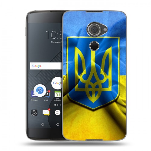 Дизайнерский пластиковый чехол для Blackberry DTEK60 Флаг Украины