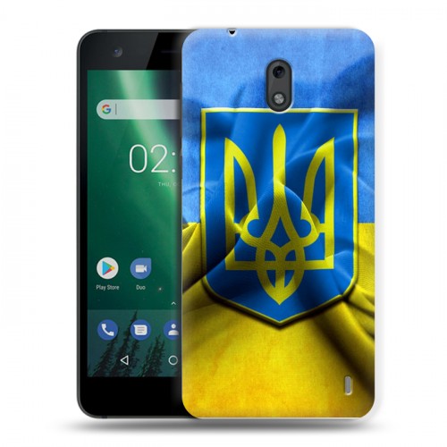 Дизайнерский пластиковый чехол для Nokia 2 Флаг Украины