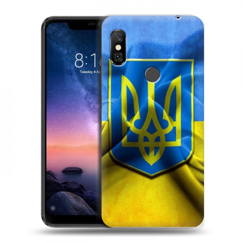 Дизайнерский пластиковый чехол для Xiaomi RedMi Note 6 Pro Флаг Украины