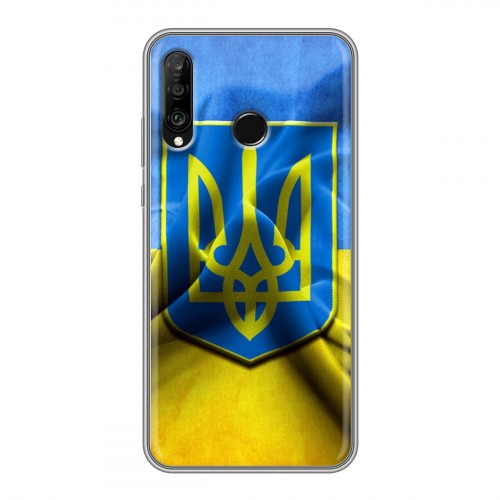 Дизайнерский силиконовый чехол для Huawei P30 Lite Флаг Украины