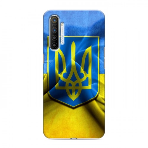 Дизайнерский силиконовый с усиленными углами чехол для Realme XT Флаг Украины