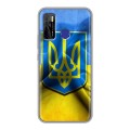 Дизайнерский силиконовый с усиленными углами чехол для Tecno Camon 15 Флаг Украины