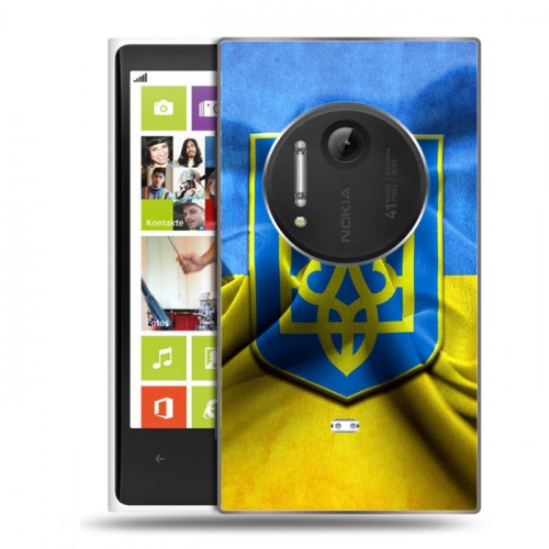 Дизайнерский силиконовый чехол для Nokia Lumia 1020 Флаг Украины