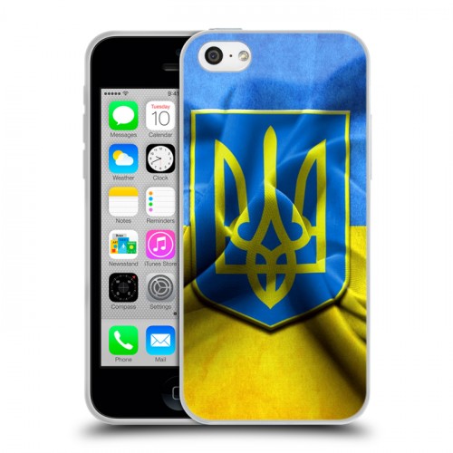 Дизайнерский пластиковый чехол для Iphone 5c Флаг Украины