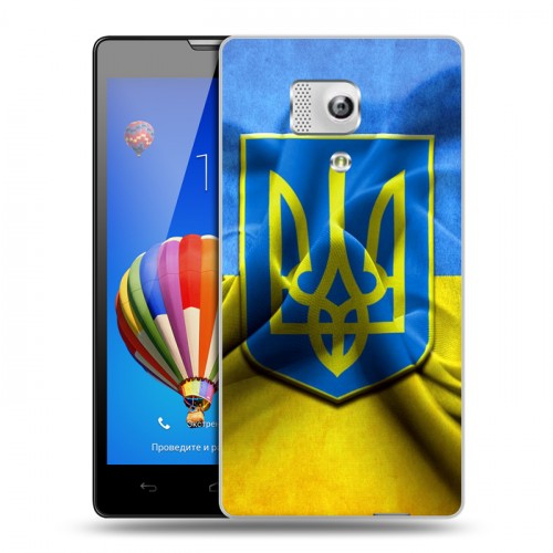 Дизайнерский пластиковый чехол для Huawei Honor 3 Флаг Украины