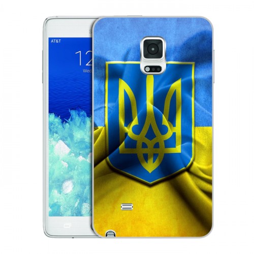 Дизайнерский пластиковый чехол для Samsung Galaxy Note Edge Флаг Украины
