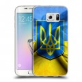 Дизайнерский пластиковый чехол для Samsung Galaxy S6 Edge Флаг Украины