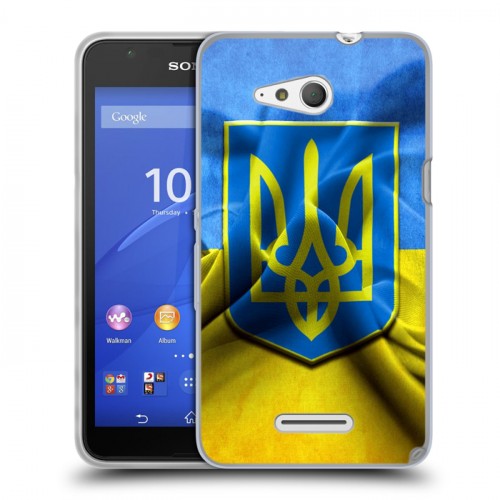 Дизайнерский пластиковый чехол для Sony Xperia E4g Флаг Украины