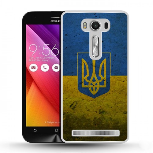 Дизайнерский пластиковый чехол для ASUS Zenfone 2 Laser Флаг Украины