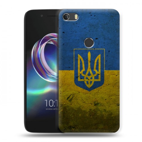 Дизайнерский силиконовый чехол для Alcatel Idol 5 Флаг Украины