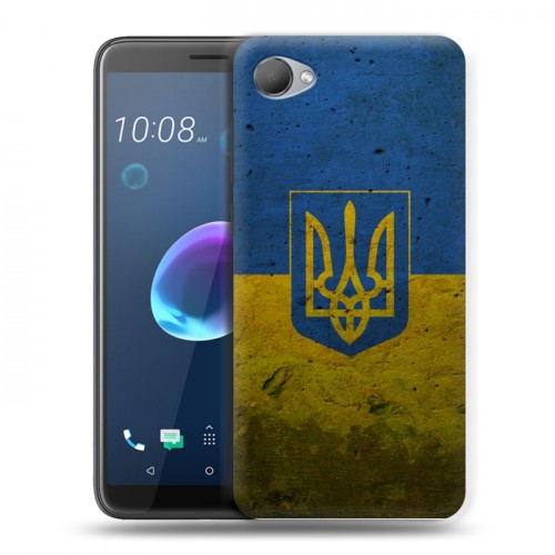 Дизайнерский пластиковый чехол для HTC Desire 12 Флаг Украины