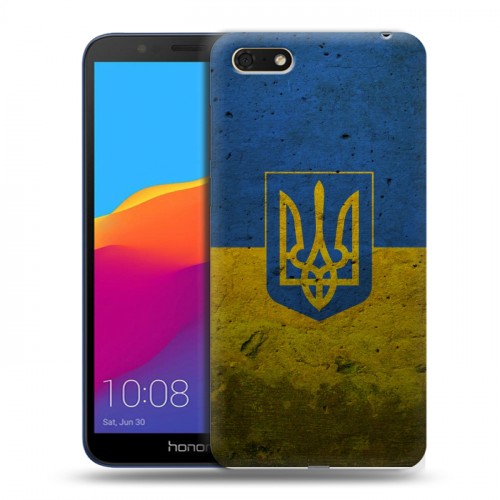 Дизайнерский пластиковый чехол для Huawei Honor 7A Флаг Украины