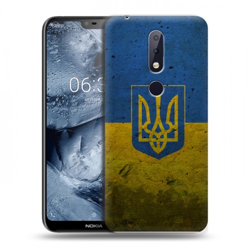 Дизайнерский силиконовый чехол для Nokia 6.1 Plus Флаг Украины