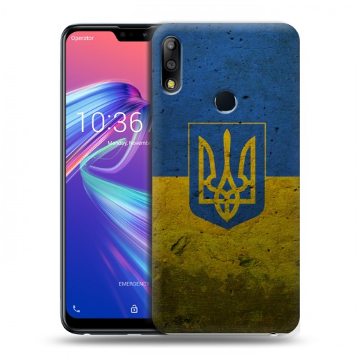 Дизайнерский пластиковый чехол для ASUS ZenFone Max Pro M2 Флаг Украины