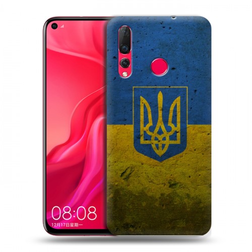 Дизайнерский пластиковый чехол для Huawei Nova 4 Флаг Украины