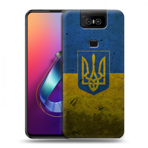 Дизайнерский пластиковый чехол для ASUS ZenFone 6 ZS630KL Флаг Украины