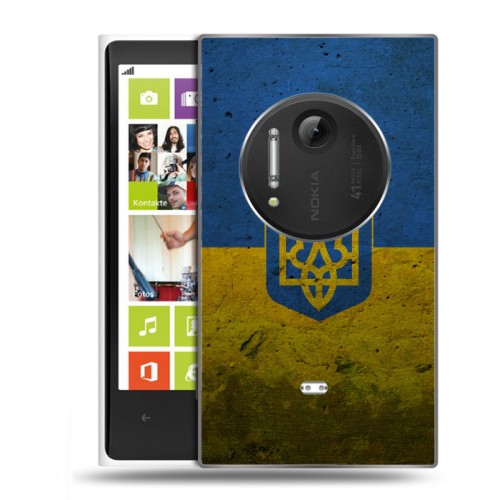 Дизайнерский силиконовый чехол для Nokia Lumia 1020 Флаг Украины