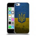 Дизайнерский пластиковый чехол для Iphone 5c Флаг Украины