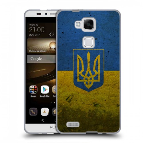 Дизайнерский силиконовый чехол для Huawei Ascend Mate 7 Флаг Украины