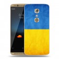 Дизайнерский пластиковый чехол для ZTE Axon 7 Флаг Украины