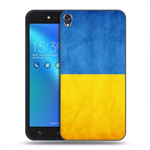 Дизайнерский пластиковый чехол для Asus ZenFone Live Флаг Украины
