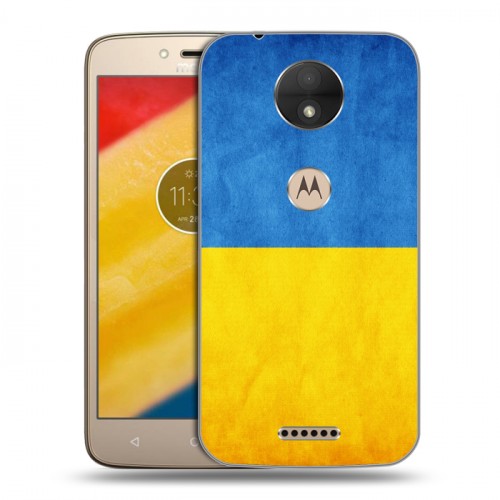 Дизайнерский пластиковый чехол для Motorola Moto C Флаг Украины