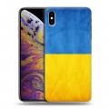 Дизайнерский силиконовый чехол для Iphone Xs Max Флаг Украины