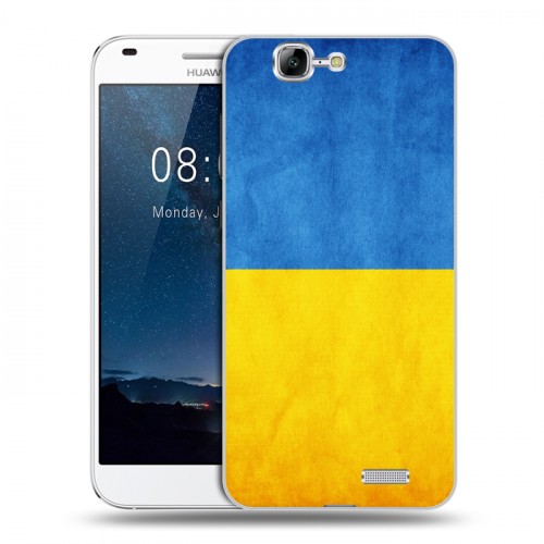 Дизайнерский пластиковый чехол для Huawei Ascend G7 Флаг Украины