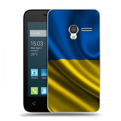 Дизайнерский пластиковый чехол для Alcatel One Touch Pixi 3 (4.5) Флаг Украины