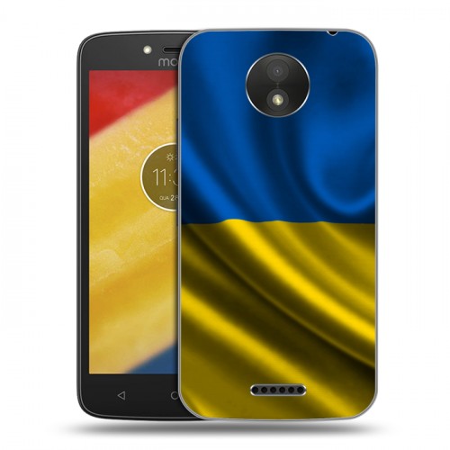 Дизайнерский пластиковый чехол для Motorola Moto C Plus Флаг Украины