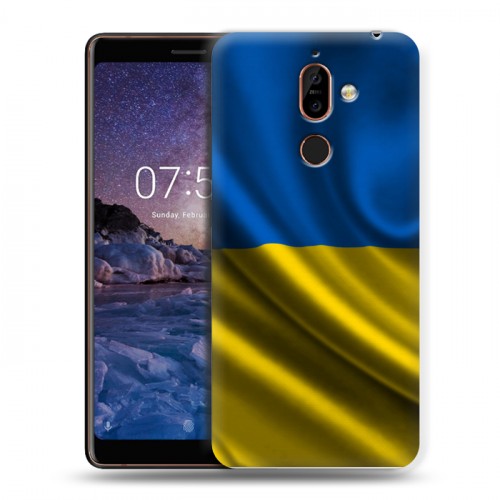 Дизайнерский пластиковый чехол для Nokia 7 Plus Флаг Украины