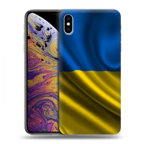 Дизайнерский силиконовый чехол для Iphone Xs Max Флаг Украины