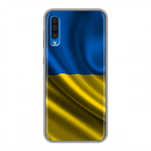 Дизайнерский силиконовый чехол для Samsung Galaxy A50 Флаг Украины