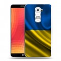 Дизайнерский пластиковый чехол для LG Optimus G2 Флаг Украины