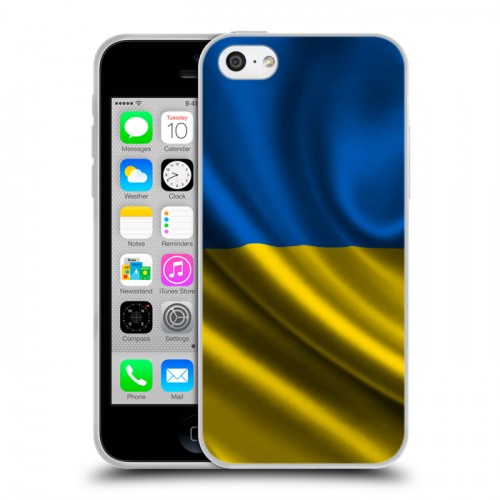 Дизайнерский пластиковый чехол для Iphone 5c Флаг Украины