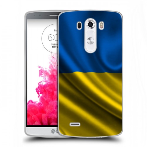 Дизайнерский пластиковый чехол для LG G3 (Dual-LTE) Флаг Украины