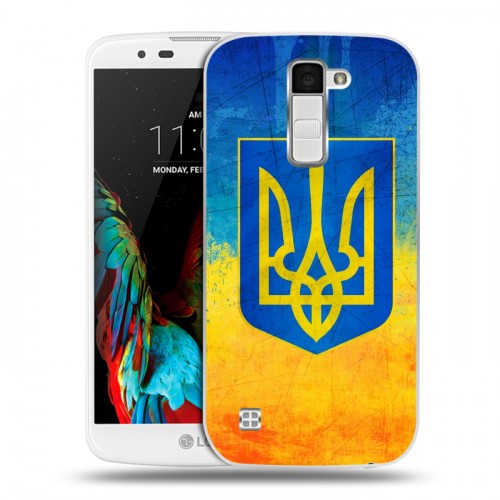 Дизайнерский пластиковый чехол для LG K10 Флаг Украины