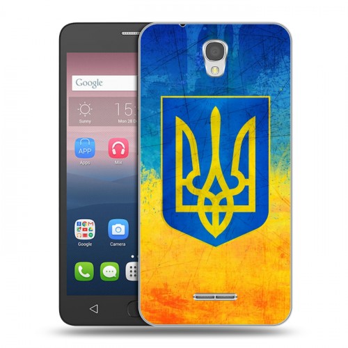 Дизайнерский силиконовый чехол для Alcatel Pop 4 Флаг Украины