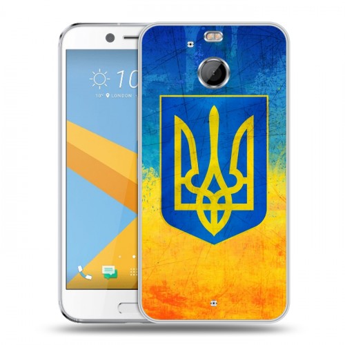 Дизайнерский пластиковый чехол для HTC 10 evo Флаг Украины