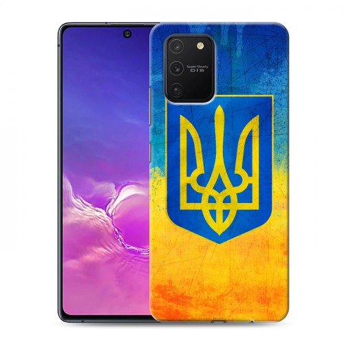 Дизайнерский силиконовый с усиленными углами чехол для Samsung Galaxy S10 Lite Флаг Украины