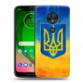 Дизайнерский пластиковый чехол для Motorola Moto G7 Play Флаг Украины