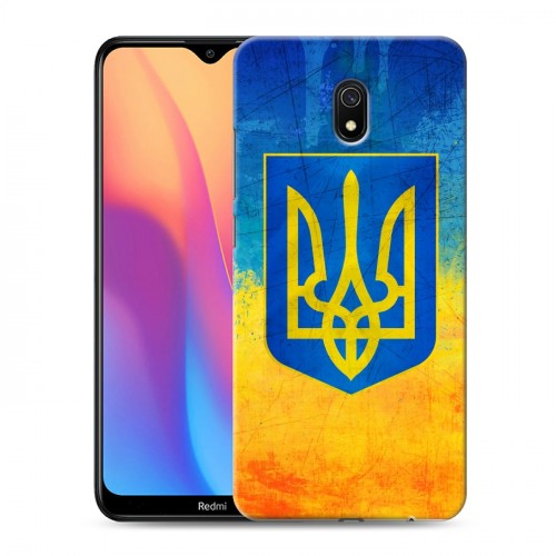 Дизайнерский силиконовый с усиленными углами чехол для Xiaomi RedMi 8A Флаг Украины