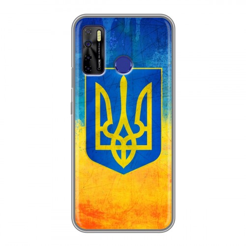 Дизайнерский силиконовый чехол для Tecno Camon 15 Флаг Украины