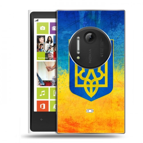 Дизайнерский силиконовый чехол для Nokia Lumia 1020 Флаг Украины