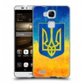 Дизайнерский пластиковый чехол для Huawei Ascend Mate 7 Флаг Украины