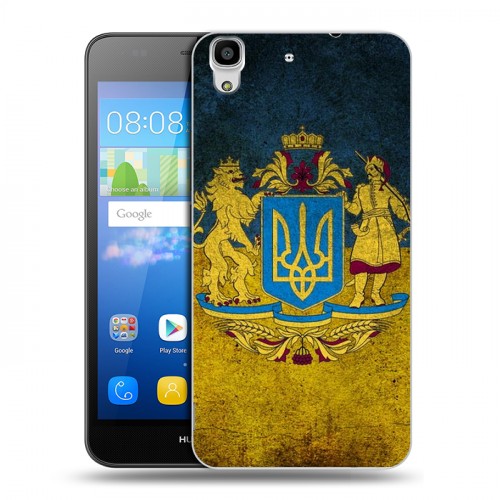 Дизайнерский пластиковый чехол для Huawei Y6 Флаг Украины