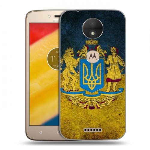 Дизайнерский силиконовый чехол для Motorola Moto C Флаг Украины