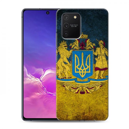 Дизайнерский силиконовый с усиленными углами чехол для Samsung Galaxy S10 Lite Флаг Украины